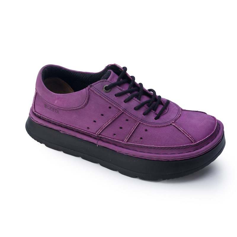 003-3038-0010-10w Полуботинки жен.кожа-текстиль сиреневый